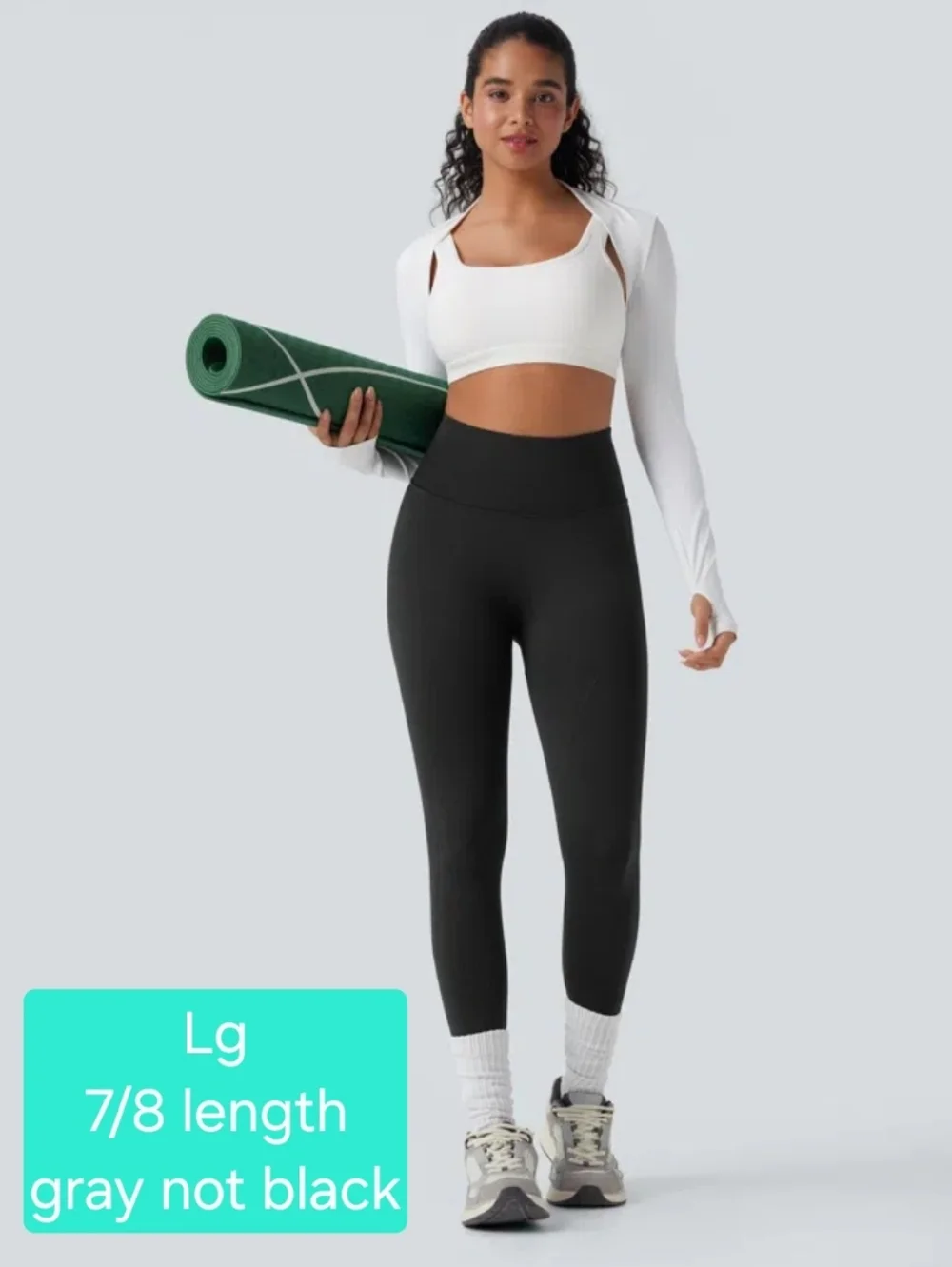 Halara Gray 7/8 Length Leggings - Picture 5 of 5